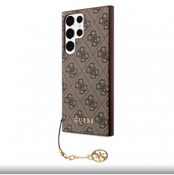 Guess 4G Charms-fodral till Samsung Galaxy S23 Ultra Brown