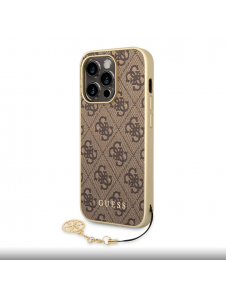 Guess 4G Charms-fodral till iPhone 14 Pro Brun