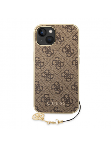 Guess 4G Charms-fodral till iPhone 14 Plus Brun