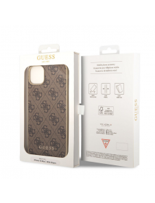 Guess 4G Charms-fodral till iPhone 14 Plus Brun