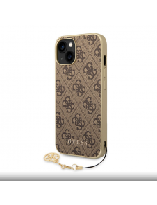 Guess 4G Charms-fodral till iPhone 14 Brun
