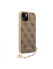 Guess 4G Charms-fodral till iPhone 14 Brun