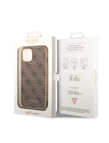 Guess 4G Charms-fodral till iPhone 14 Brun