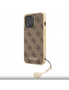 Guess 4G Charms-fodral till iPhone 13 Pro Max Brun