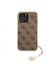 Guess 4G Charms-fodral till iPhone 13 Pro Max Brun