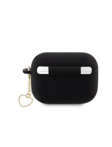 Guess 4G Charms Heart Silikonfodral för AirPods Pro 2 Black