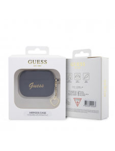 Guess 4G Charms Heart Silikonfodral för AirPods Pro 2 Black