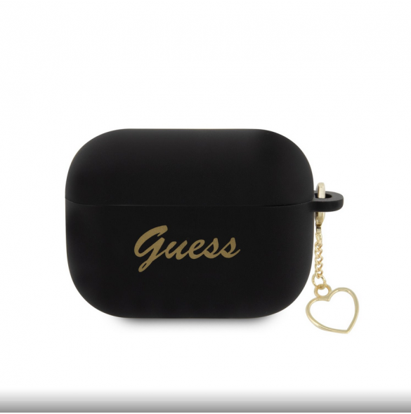 Guess 4G Charms Heart Silikonfodral för AirPods Pro 2 Black