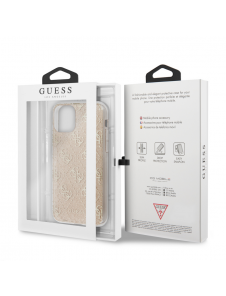 Guess 4G Glitter-fodral till iPhone 11 Gold