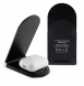 Karl Lagerfeld Aluminium Desktop Trådlös Magnetisk Laddare 2in1 Ikonic NFT Svart