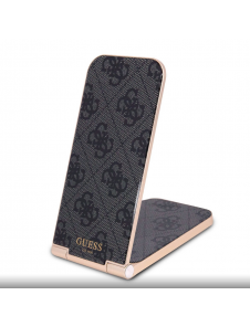 Guess Aluminium Desktop Trådlös Magnetisk Laddare 2in1 4G Mönster Svart