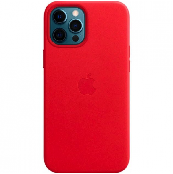 MHKJ3ZE/A Apple Leather Magsafe Skal för iPhone 12 Pro Max Scarlet