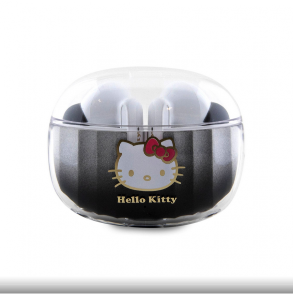 Hello Kitty True Wireless Kitty Head Logo Stereo hörlurar Svart