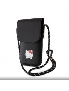 Hello Kitty PU Daydreaming Logo läderplånbok Telefonväska Svart