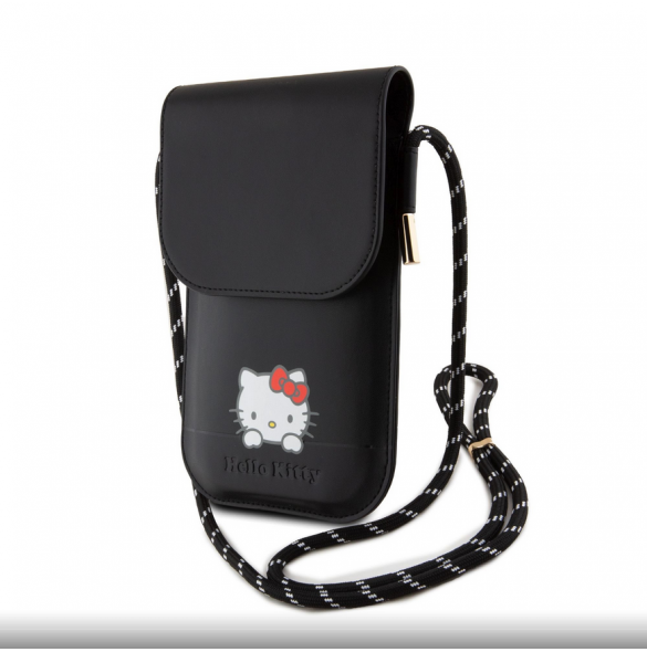 Hello Kitty PU Daydreaming Logo läderplånbok Telefonväska Svart