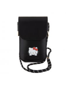 Hello Kitty PU Daydreaming Logo läderplånbok Telefonväska Svart