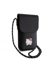Hello Kitty PU Daydreaming Logo läderplånbok Telefonväska Svart