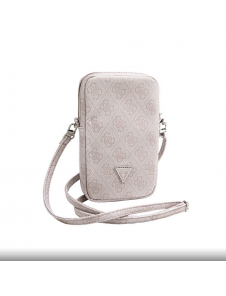 Guess PU 4G Triangle Logoplånbok Telefonväska Blixtlås Rosa