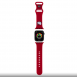 Hello Kitty flytande silikon Kitty Head Logo Klockarmband för Apple Watch 38/40 mm Röd