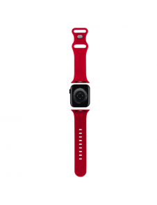 Hello Kitty flytande silikon Kitty Head Logo Klockarmband för Apple Watch 38/40 mm Röd