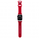 Hello Kitty flytande silikon Kitty Head Logo Klockarmband för Apple Watch 38/40 mm Röd