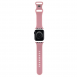 Hello Kitty flytande silikon Kitty Head Logo Klockarmband för Apple Watch 38/40 mm Rosa