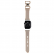 Hello Kitty flytande silikon Kitty Head Logo Klockarmband för Apple Watch 38/40 mm Beige