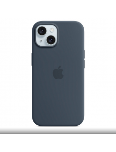 MT0N3ZM/A Apple Silikon Magsafe Skal till iPhone 15 Storm Blue