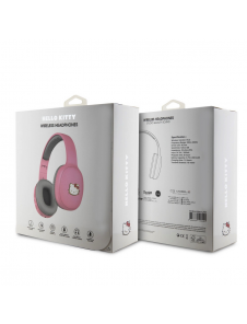 Hello Kitty Bicolor Kitty Metallhuvud Logotyp Bluetooth stereohörlurar Rosa