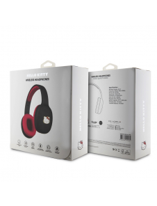 Hello Kitty Bicolor Kitty Metallhuvud Logotyp Bluetooth stereohörlurar Svart