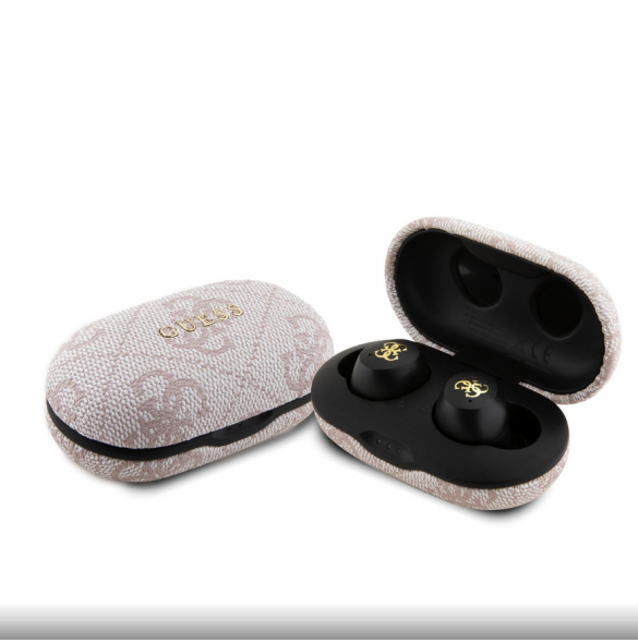 Guess True Wireless 4G PU Metal Logo BT5.3 Stereo hörlurar Rosa