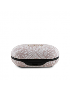 Guess True Wireless 4G PU Metal Logo BT5.3 Stereo hörlurar Rosa