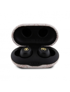 Guess True Wireless 4G PU Metal Logo BT5.3 Stereo hörlurar Rosa