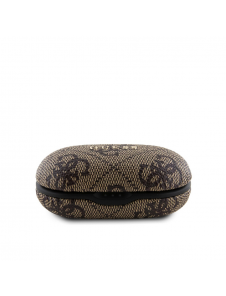 Guess True Wireless 4G PU Metal Logo BT5.3 Stereo hörlurar Brun