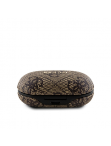 Guess True Wireless 4G PU Metal Logo BT5.3 Stereo hörlurar Brun