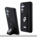 Karl Lagerfeld Saffiano Grip Stand Metall Logotyp Bakskal till Samsung Galaxy S24+ Svart