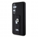 Karl Lagerfeld Saffiano Grip Stand Metall Logotyp Bakskal till Samsung Galaxy S24+ Svart