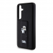 Karl Lagerfeld Saffiano Grip Stand Metall Logotyp Bakskal till Samsung Galaxy S24+ Svart