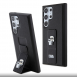 Karl Lagerfeld Saffiano Grip Stand Metall Logotyp Bakskal till Samsung Galaxy S24 Ultra Black