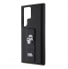 Karl Lagerfeld Saffiano Grip Stand Metall Logotyp Bakskal till Samsung Galaxy S24 Ultra Black