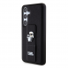 Karl Lagerfeld Saffiano Grip Stativ Metall Logotyp Bakskal till Samsung Galaxy S24 Svart