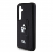 Karl Lagerfeld Saffiano Grip Stativ Metall Logotyp Bakskal till Samsung Galaxy S24 Svart