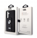 Karl Lagerfeld Saffiano Grip Stativ Metall Logotyp Bakskal till Samsung Galaxy S24 Svart