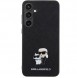Karl Lagerfeld PU Saffiano Metal Karl och Choupette Bakskal till Samsung Galaxy S24+ Svart