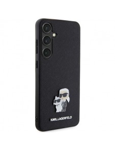 Karl Lagerfeld PU Saffiano Metal Karl och Choupette Bakskal till Samsung Galaxy S24+ Svart