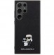 Karl Lagerfeld PU Saffiano Metall Karl och Choupette Bakskal till Samsung Galaxy S24 Ultra Black