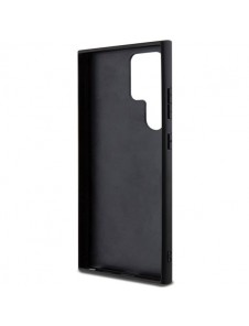 Karl Lagerfeld PU Saffiano Metall Karl och Choupette Bakskal till Samsung Galaxy S24 Ultra Black