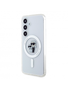 Karl Lagerfeld IML Glitter Karl och Choupette MagSafe Bakskal till Samsung Galaxy S24 Transparent