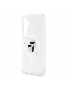 Karl Lagerfeld IML Glitter Karl och Choupette MagSafe Bakskal till Samsung Galaxy S24 Transparent
