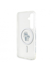 Karl Lagerfeld IML Glitter Karl och Choupette MagSafe Bakskal till Samsung Galaxy S24 Transparent